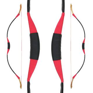 DRAKE Traditional Horsebow - 130cm - 25 lbs | Design: Black Red