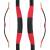 DRAKE Traditional Horsebow - 130cm - 25 lbs | Design: Black Red