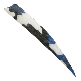 GATEWAY Naturfeder - Printz - Rechtsgewunden | Farbe: Blue Camo | Form: Shield | 5 Zoll