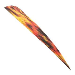 GATEWAY Natural feather - Printz - right-wound | Colour: Inferno | Shape: Parabol | 5 inch