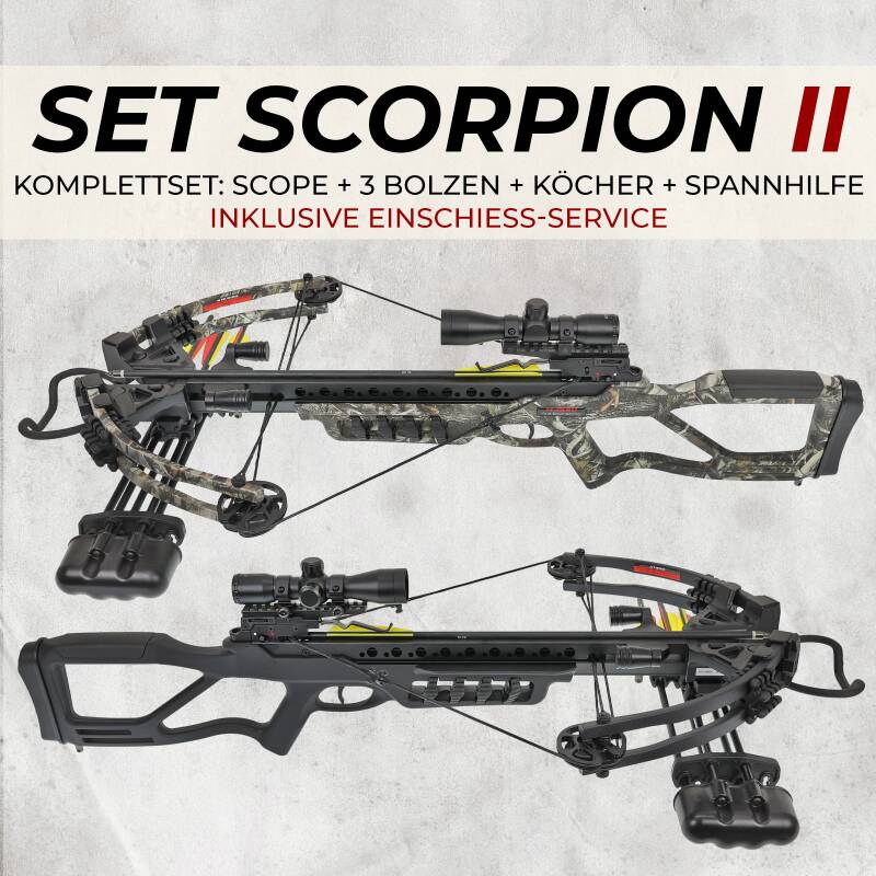 [SPECIAL] X-BOW FMA Scorpion II - 370 fps / 185 lbs - inkl. Einschieservice auf 30m - Compoundarmbrust