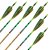 Complete Arrow | Black EAGLE Vintage Crested .005 - Carbon - Fletched at Factory - 6 Pieces Spine: 350 | Colour: Green-Yellow