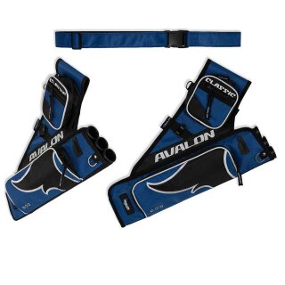 AVALON Classic - Side Quiver with 3 Tubes | Right Hand - Colour: Blue/Black