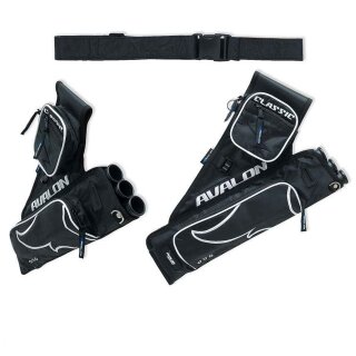 AVALON Classic - Side Quiver with 3 Tubes | Right Hand - Colour: Black/Black