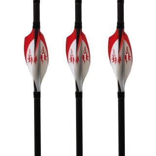 GAS PRO Rick van der Ven Signature Series - 2 inches- Vanes - 50 Pieces | Right Hand | Colour: White / Red