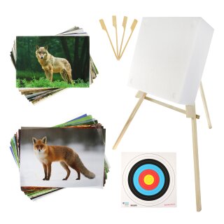 BEGINNER´S SET incl. Stand, Target Faces and Foam Target Medium - 60x60x20cm