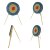 BEGINNER´S SET incl. Stand, Target Faces and round Straw Target - 80x12cm - coloured [*]