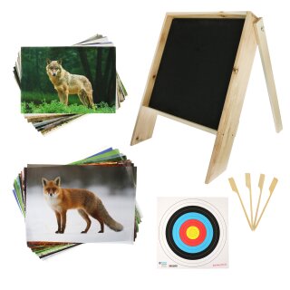 SET for CROSSBOWS | Foam Target Black - 60x60x10cm - incl. Stand and Target Faces