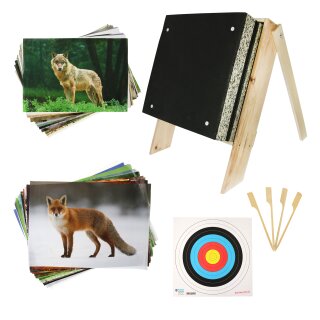 SET for Crossbows | Foam Target Black - 60x60x30cm - incl. Stand & Target Faces