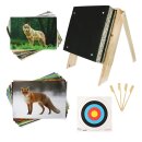 SET for Crossbows | Foam Target Black - 60x60x30cm - incl. Stand &amp; Target Faces