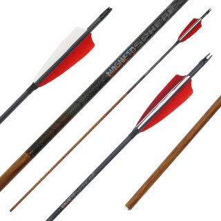 41-55 lbs | [BEST CHOICE] Carbon arrow | MagnetoSPHERE - with Feathers | Spine 400 | 32 inches