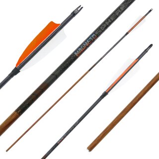 26-30 lbs | [BEST CHOICE] Carbon arrow | MagnetoSPHERE - with Feathers | Spine 700 | 32 inches