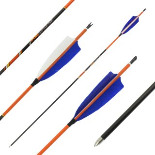 21-25 lbs | Carbon arrow | PyroSPHERE Slim - with Feathers - Spine: 1000 | 28 inches