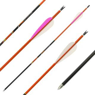 up to 20 lbs | Carbon arrow | PyroSPHERE Slim - with Vanes - Spine: 1200 | 28 inches