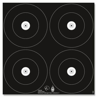 Target Face | DFBV / IFAA Hunting - 20cm - 4-Spot - Nylon reinforced