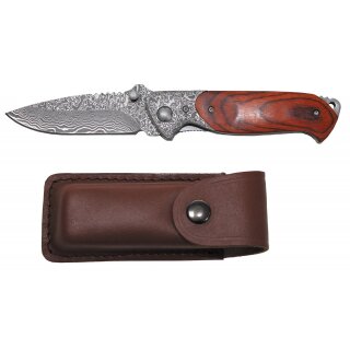 FOXOUTDOOR Damask Knife - foldable - leather sheath