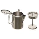 FOX OUTDOOR Kaffeekanne - mit Perkolator - Edelstahl - (9 Tassen)