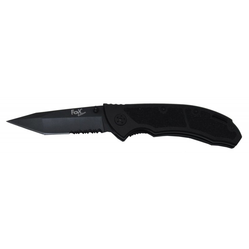 FOXOUTDOOR Jack Knife - one-handed - black - metal handle