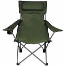 FOX OUTDOOR Klappstuhl - Deluxe - oliv - Rücken- u....