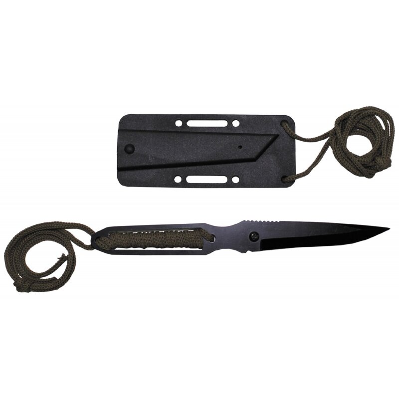 FOXOUTDOOR Knife - Action II - black - wrapped handle - sheath