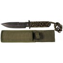 FOXOUTDOOR Knife - fixed blade - camo - wrapped handle
