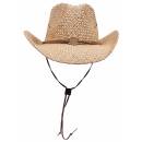 FOXOUTDOOR Straw Hat - with chin strap - light brown