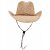 FOXOUTDOOR Straw Hat - with chin strap - light brown