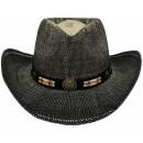 FOX OUTDOOR Strohhut - Texas -  mit Hutband - schwarz-braun