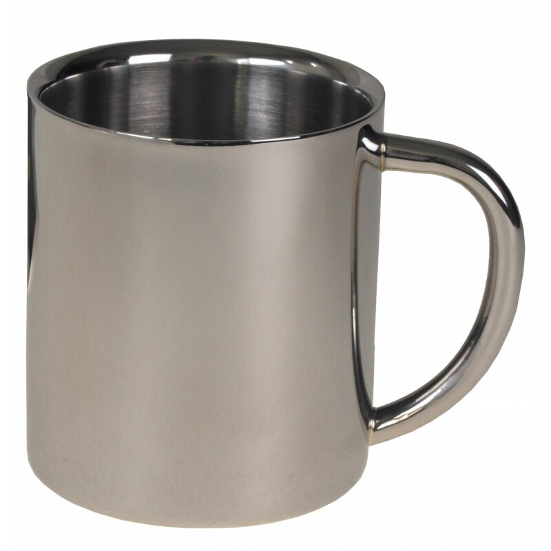 FOXOUTDOOR Cup - Stainless Steel -  double-walled - approx. 250 ml