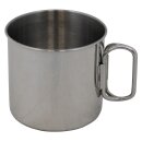 FOXOUTDOOR Cup - Stainless Steel -  foldable handles - approx. 450 ml