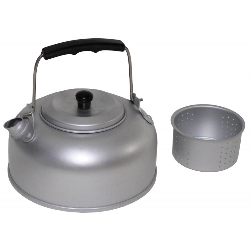 FOXOUTDOOR Teakettle - with tea strainer - Aluminium - 950 ml (1 Qt)