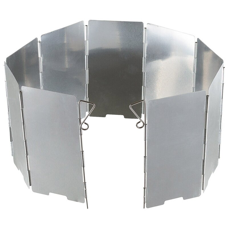 FOXOUTDOOR Windscreen - Aluminium - foldable - small - 9 blades - approx. 65 x 13 cm