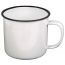 MFH enamel mug - white-black - approx. 350 ml