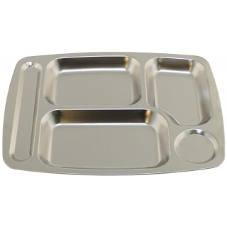 MFH Canteen tray - 5 compartments - stainless steel