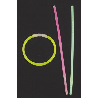MFH glow stick - collar - thin - various colors - 65 pcs/roll