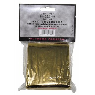 MFH rescue blanket - silver and gold coated
