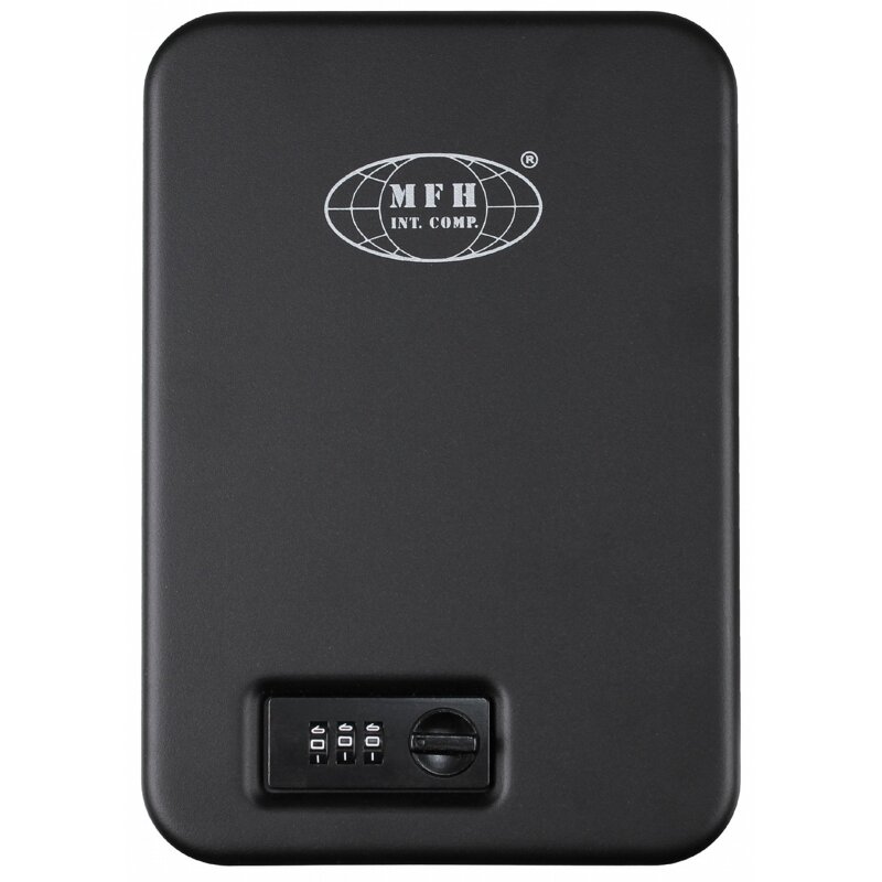 MFH Sicherheitskassette - schwarz - Metall - mit Zahlenschloss