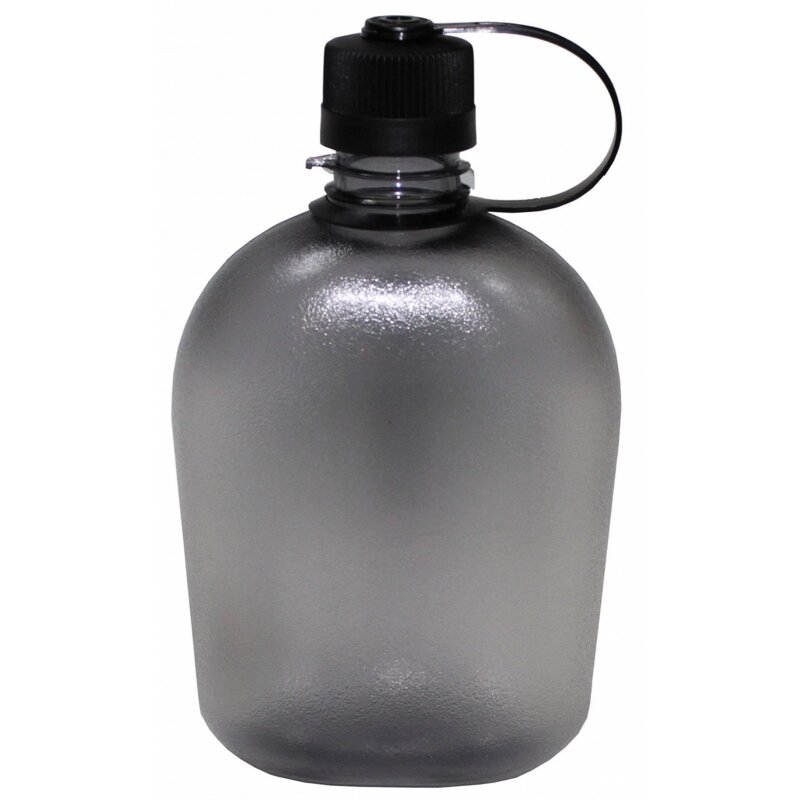 MFH US Feldflasche - GEN II - 1 l - schwarz-transparent - BPA-frei