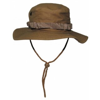 MFH US GI Bush Hat - chin strap - GI Boonie - Rip Stop - coyote tan