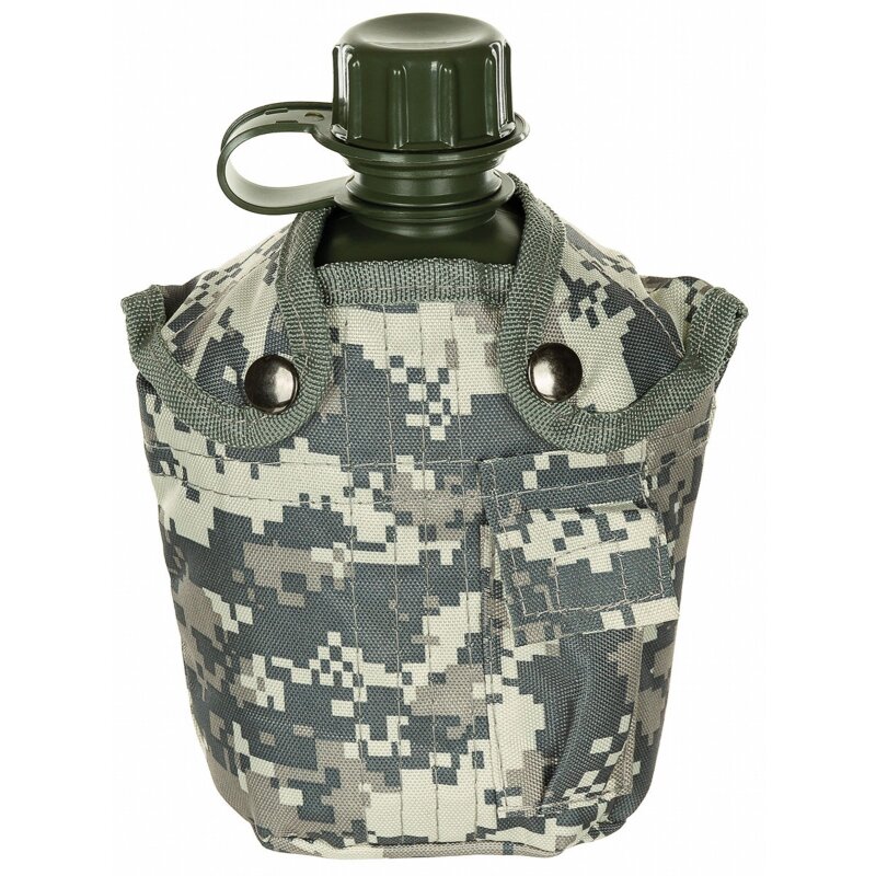 MFH US Plastikfeldflasche - 1 l - Hülle - AT-digital - BPA-frei