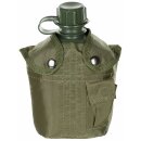 MFH US Plastikfeldflasche - 1 l - Hülle - oliv - BPA-frei