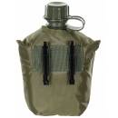 MFH US plastic water bottle - 1 l - cover - olive - BPA-free