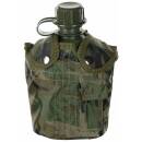 MFH US plastic water bottle - 1 l - cover - woodland -...