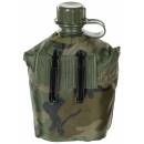 MFH US plastic water bottle - 1 l - cover - woodland - BPA-free