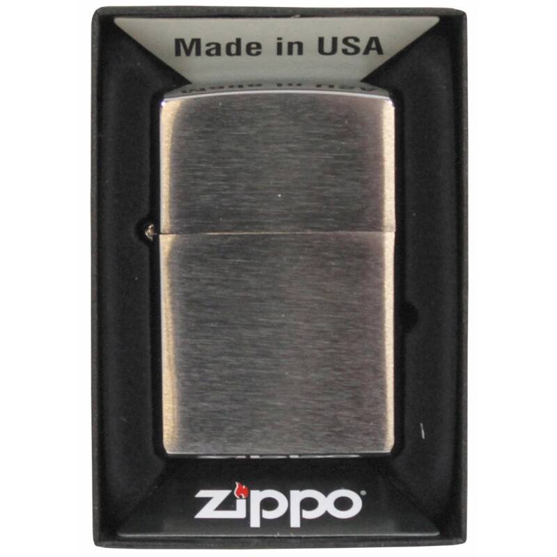 ZIPPO Feuerzeug - chrom gebrstet - unbefllt
