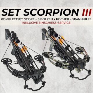 [SPECIAL] X-BOW FMA Scorpion III - 405 fps / 200 lbs | Farbe: Schwarz - inkl. Einschießservice auf 30m