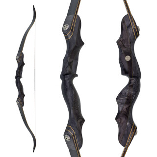 SPIDERBOWS Blizzard Dark - 66 Inch - 45 lbs - Take Down Recurve bow | Right hand