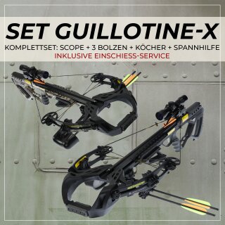 [SPECIAL] EK ARCHERY Guillotine-X - 400 fps / 185 lbs - inkl. Einschießservice auf 30m - Compoundarmbrust