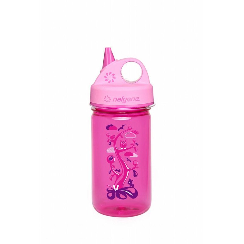 NALGENE Kinderflasche Grip-n-Gulp Sustain| Version: 0,35 L pink Baum