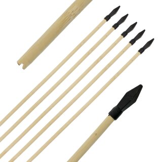 FLITZEBOGEN wooden arrows - 17 or 20 inch - 5 pieces